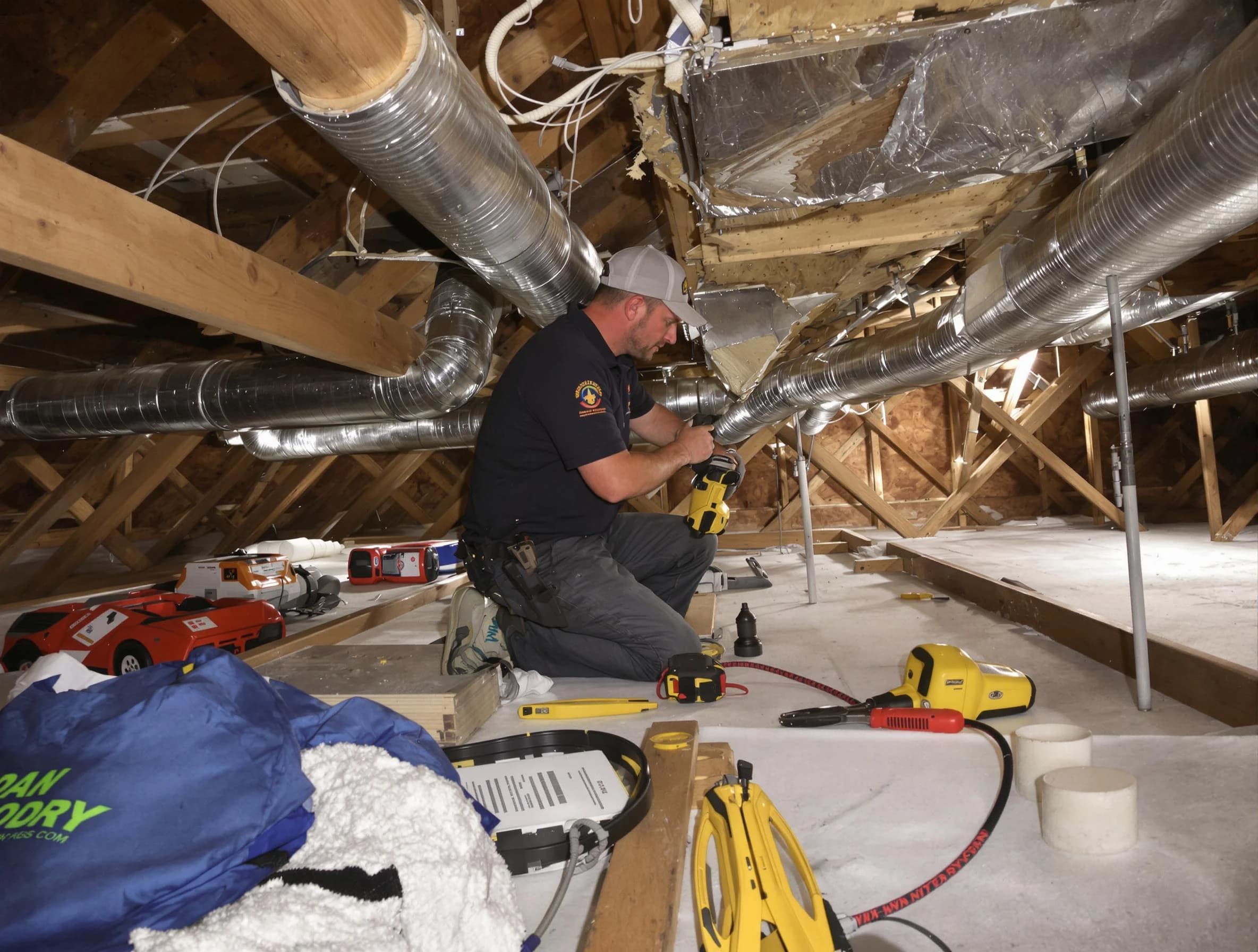 Professional air duct repair by Lawrence Air Duct Cleaning in Lawrence