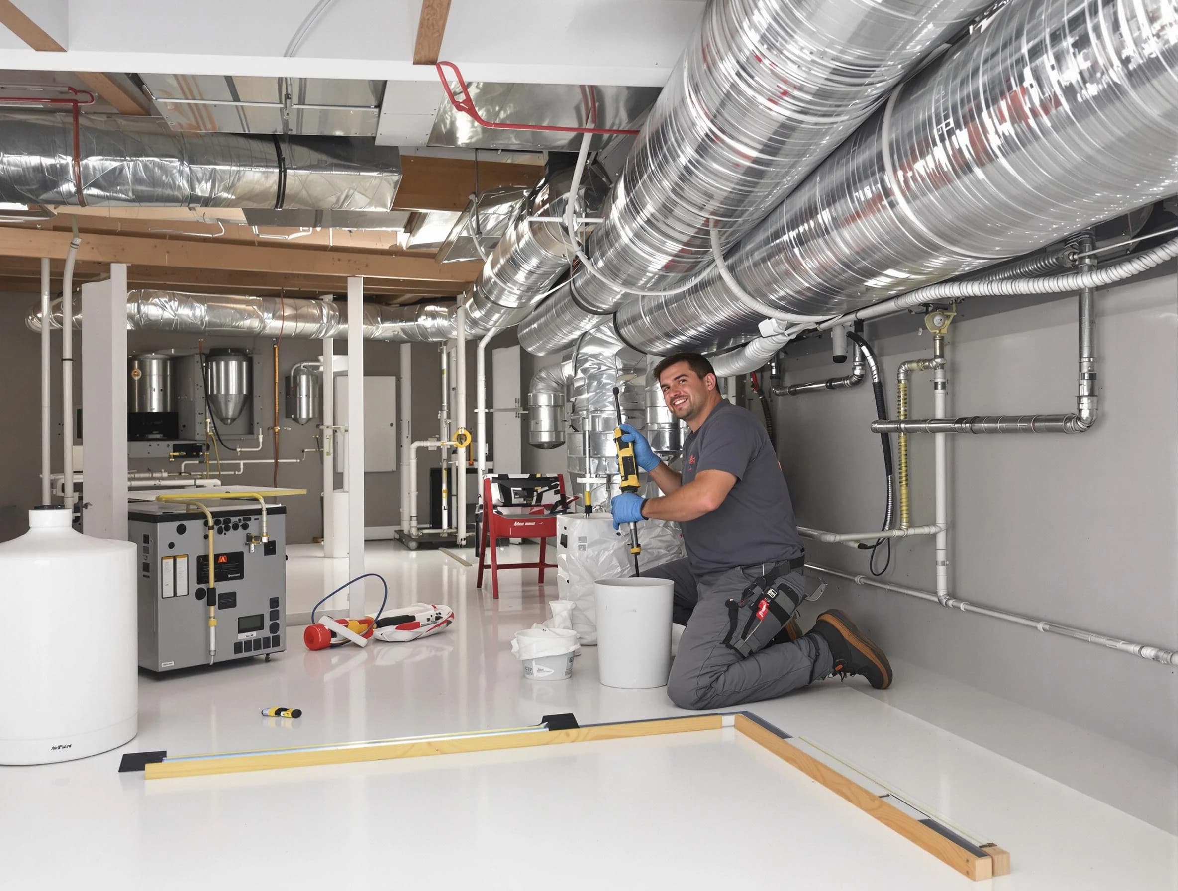 Professional duct sealing service by Lawrence Air Duct Cleaning in Lawrence