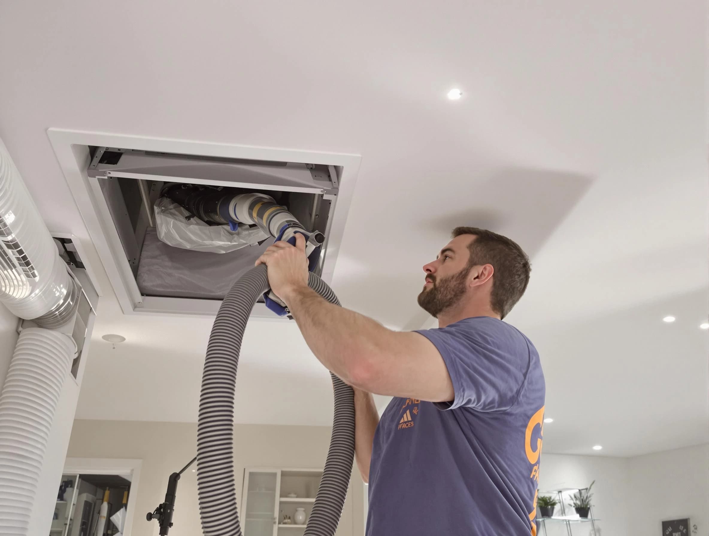 Precision indoor duct cleaning by Lawrence Air Duct Cleaning in Lawrence