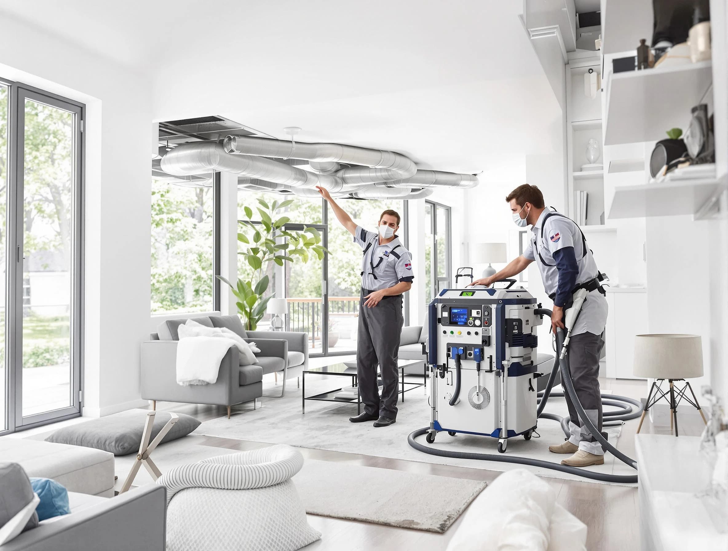 Lawrence Air Duct Cleaning professional conducting pure air duct cleaning with state-of-the-art equipment in Lawrence