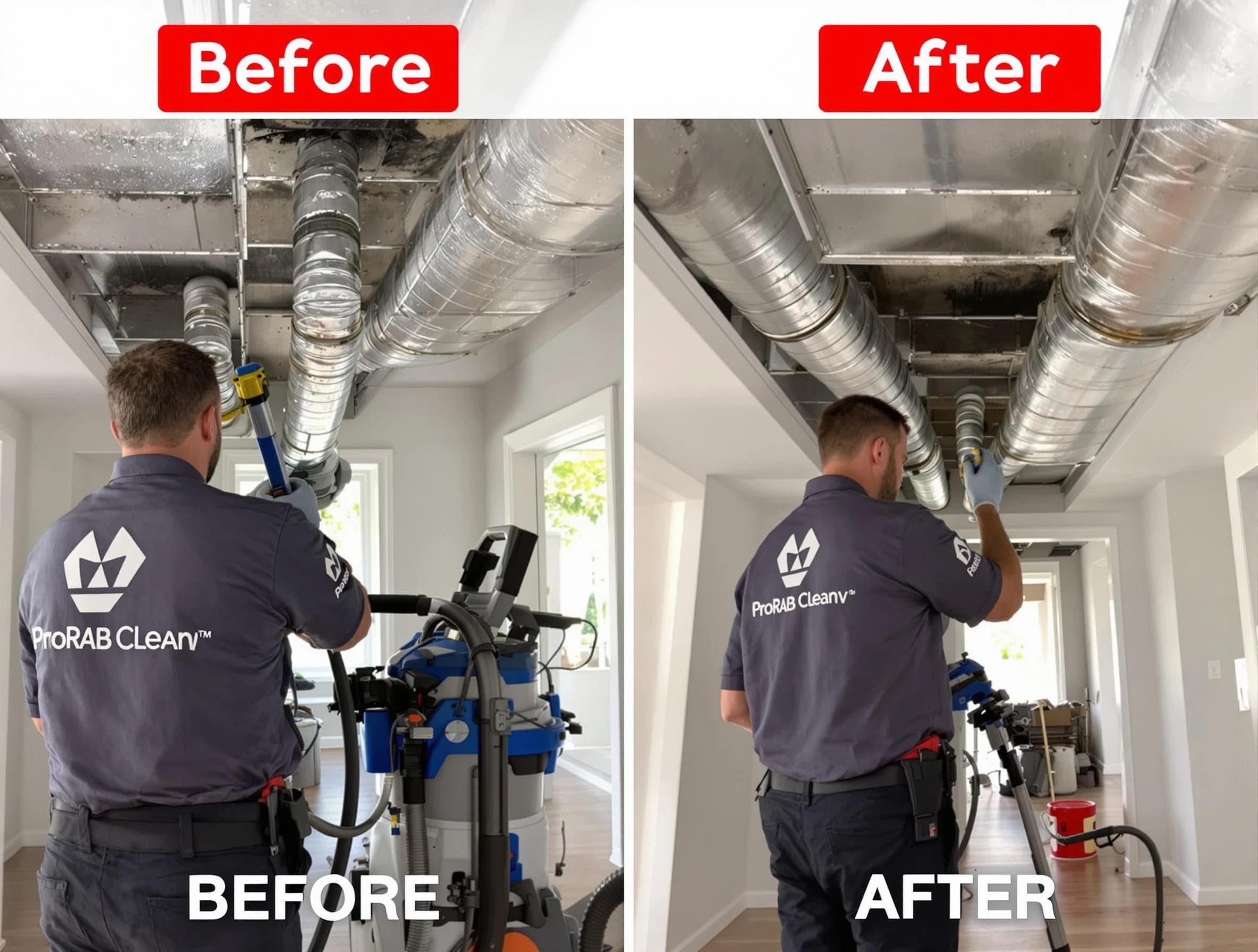 Lawrence Air Duct Cleaning expert performing thorough residential duct cleaning in a Lawrence home