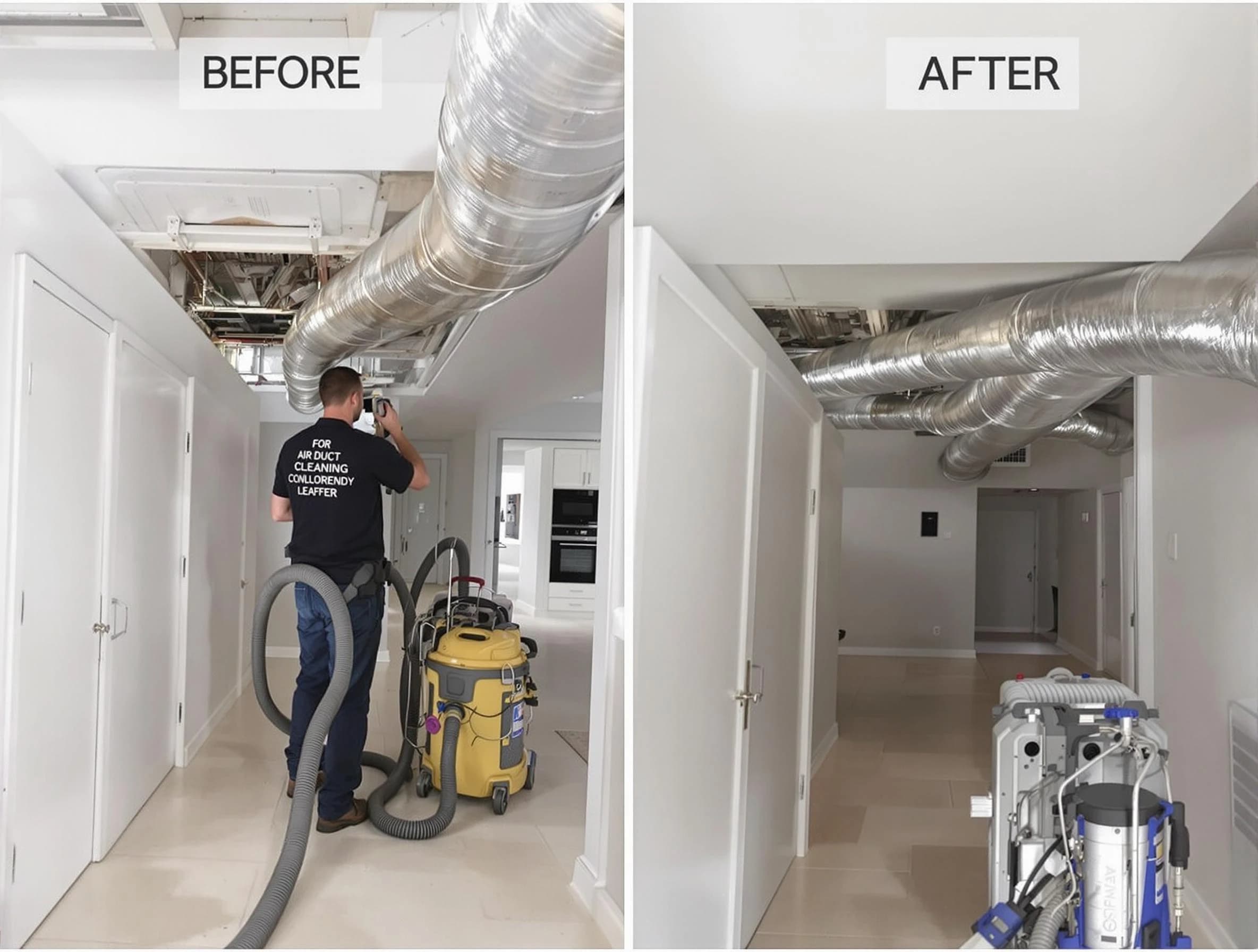Lawrence Air Duct Cleaning professional performing thorough air duct cleaning in Lawrence