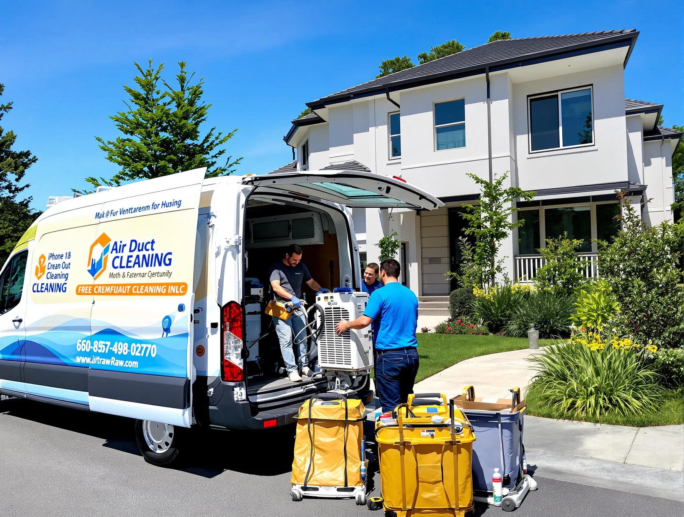 Lawrence Air Duct Cleaning technician performing professional air duct cleaning in Lawrence