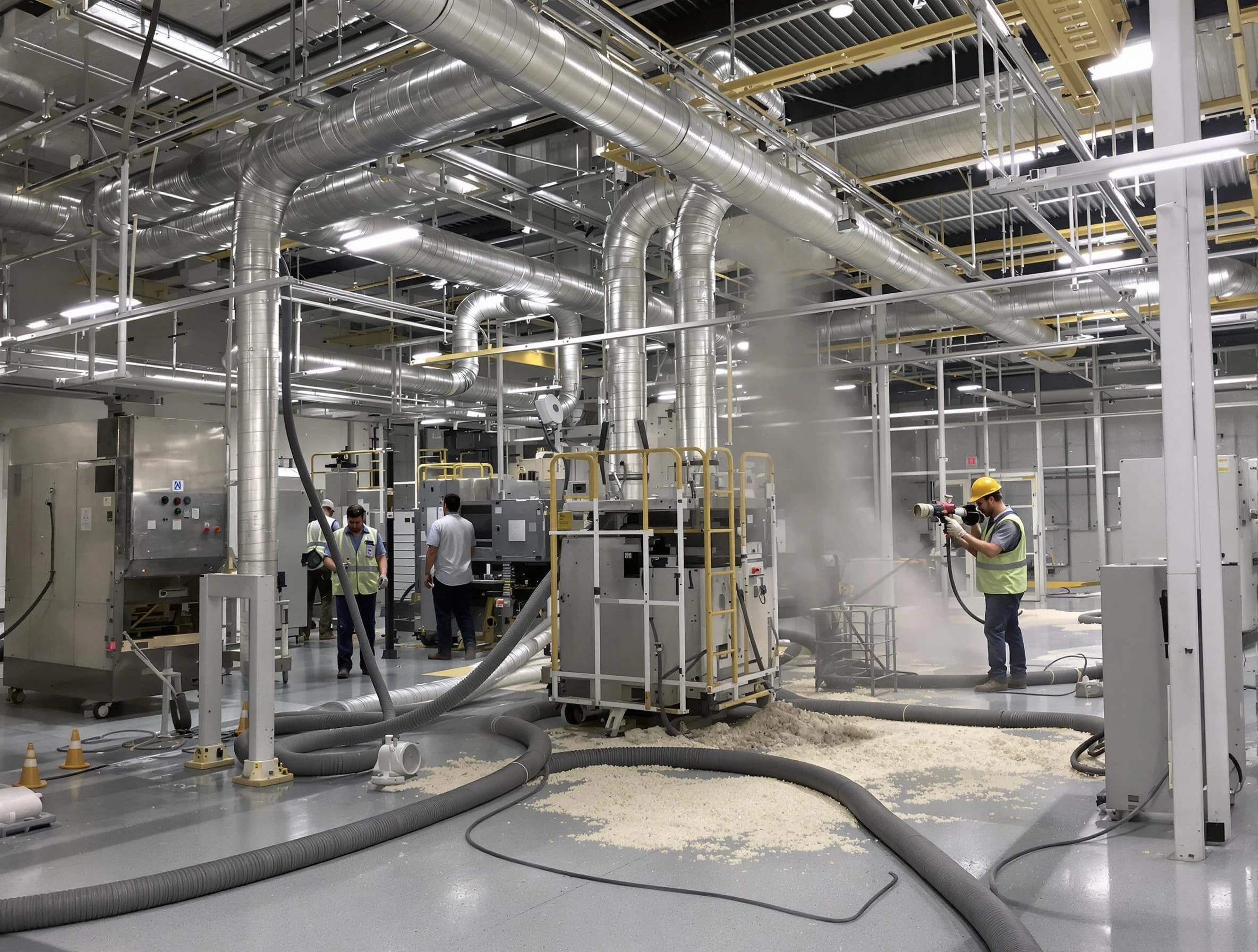 Heavy-duty industrial duct cleaning by Lawrence Air Duct Cleaning in Lawrence