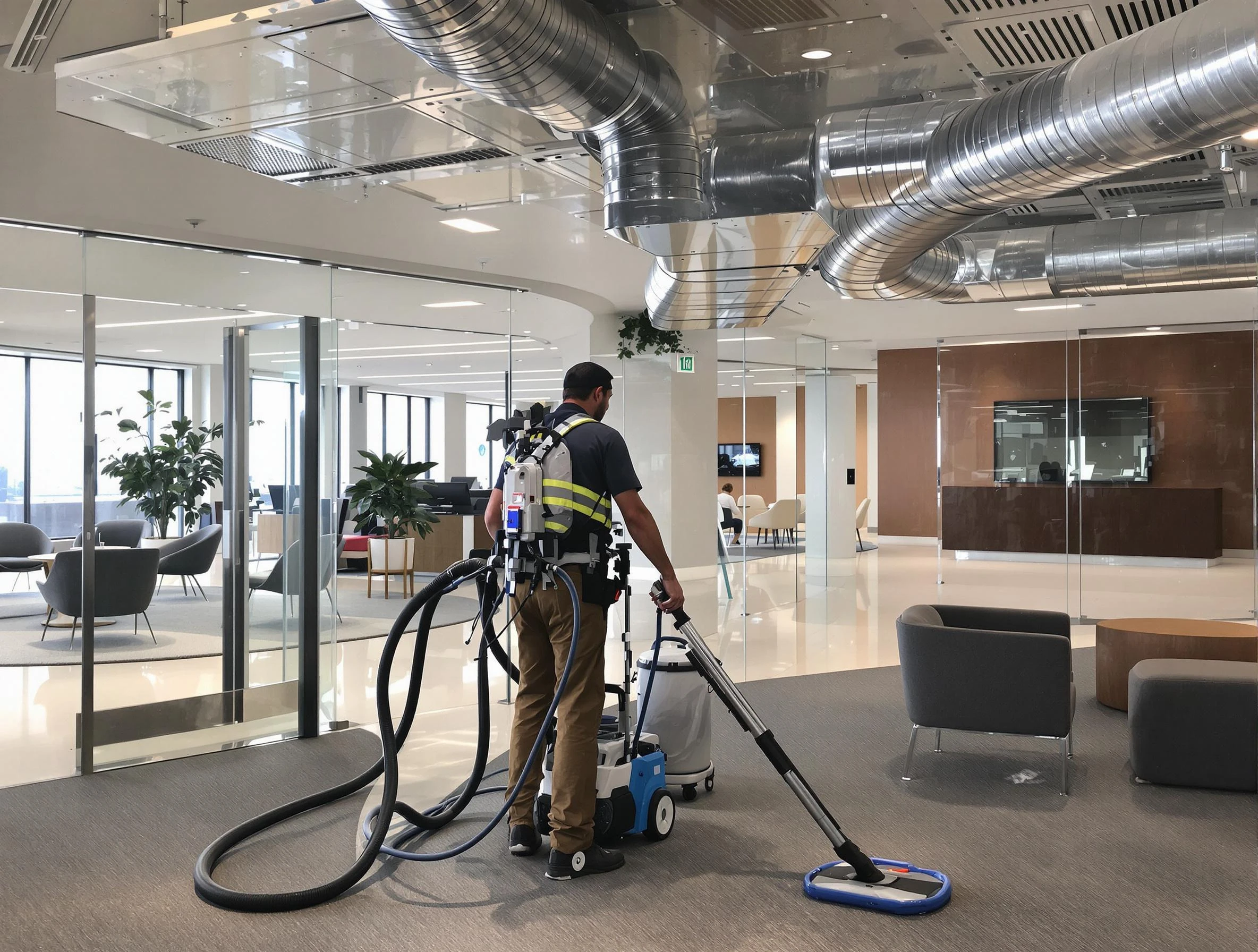 Commercial duct cleaning service by Lawrence Air Duct Cleaning in Lawrence
