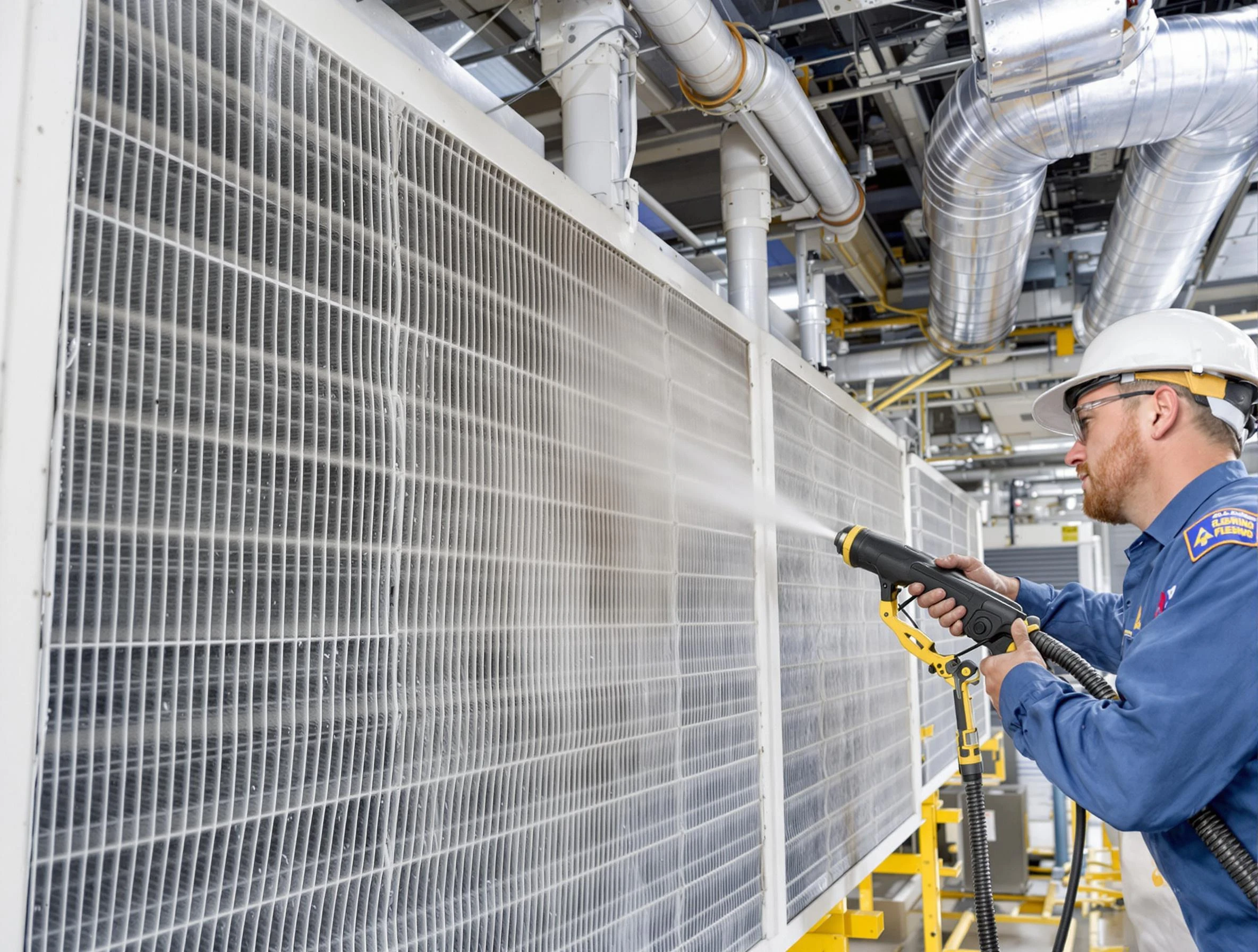 Professional commercial coil cleaning by Lawrence Air Duct Cleaning in Lawrence