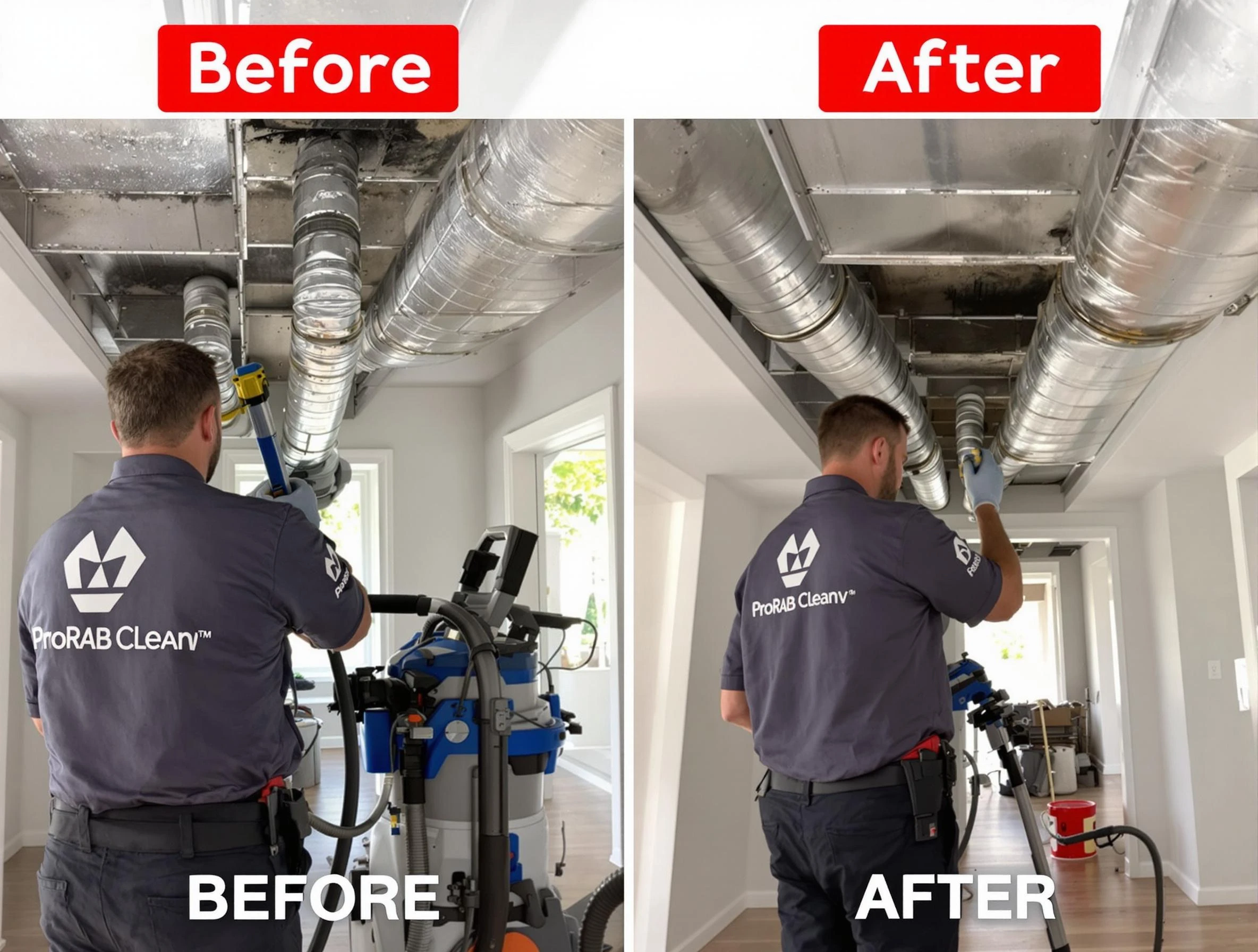 Lawrence Air Duct Cleaning expert performing thorough residential duct cleaning in a Lawrence home